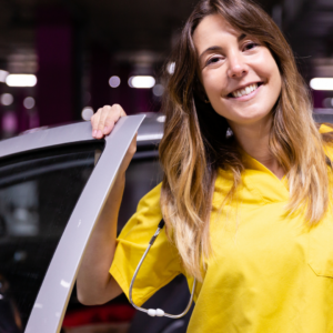 home health nurse traveling around to patient homes